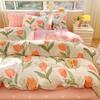 100% Cotton Bedding Four-piece Set, Skin-friendly and Breathable Quilt Cover, Bed Sheet Pillowcase Set