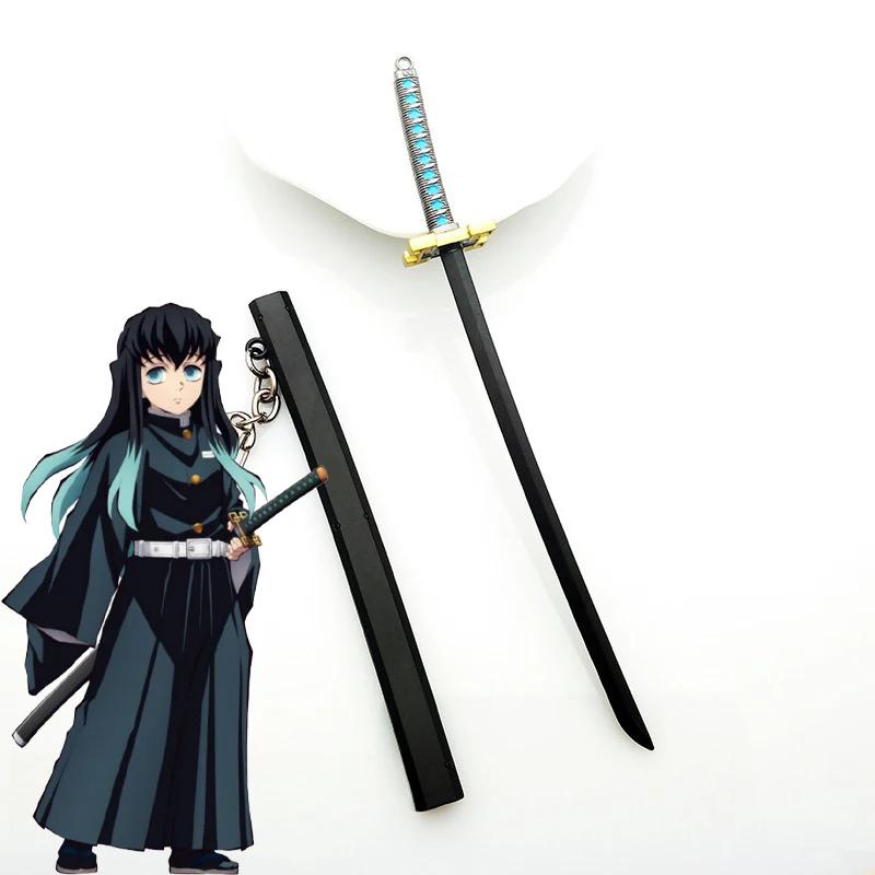17cm Mini Demon Slayer Katana Anime Kimetsu No Yaiba Tanjirou Shinobu Sword Real Japanese Katana Metal Samurai Sabre Toy Gift