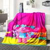 Trolls Poppy Themed Flannel Blanket Personalized Name Soft Warm And Versatile For Sofa Bed Office And Travel Machine Washable Comfortable In All