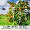 3D Wind Spinner Bird Deterrent Outdoor Garden Yard Farm Hanging Reflective Metal Wind Chime Bird Scare Device Ornament