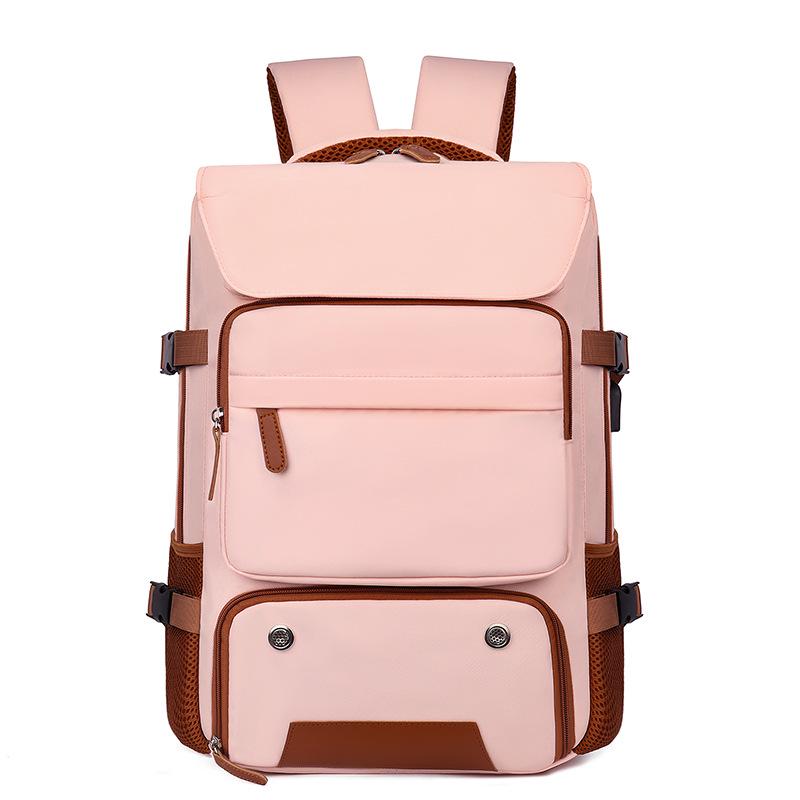 

Мужской легкий расширяемый дорожный рюкзак - Многофункциональный школьный рюкзак большой вместимости и уличная багажная сумка розовый