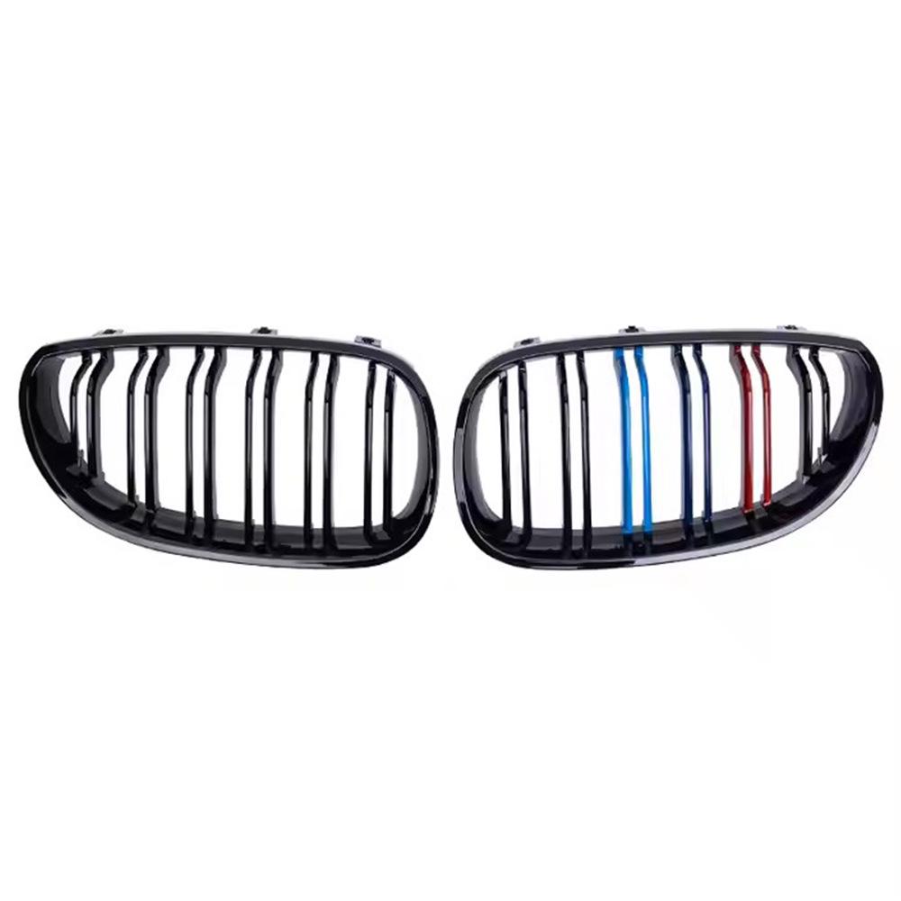 Griglia Tricolore Aggiornata per BMW Serie 5 E60/E61 2004-2009 Stile Doppia Barra