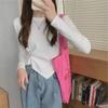 2024 Korean Autumn Chic Irregular Long-Sleeve T-Shirt for Women