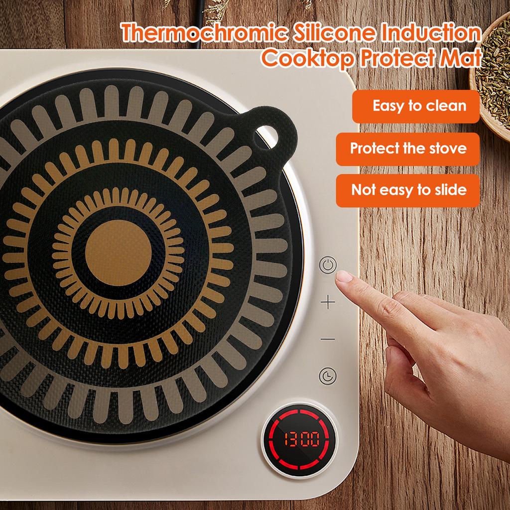 Induction Cooker Insulation Pad Cooktop Protector Mat Potholder Nonslip Silicone Heat Insulation Pad Countertop Protectmat