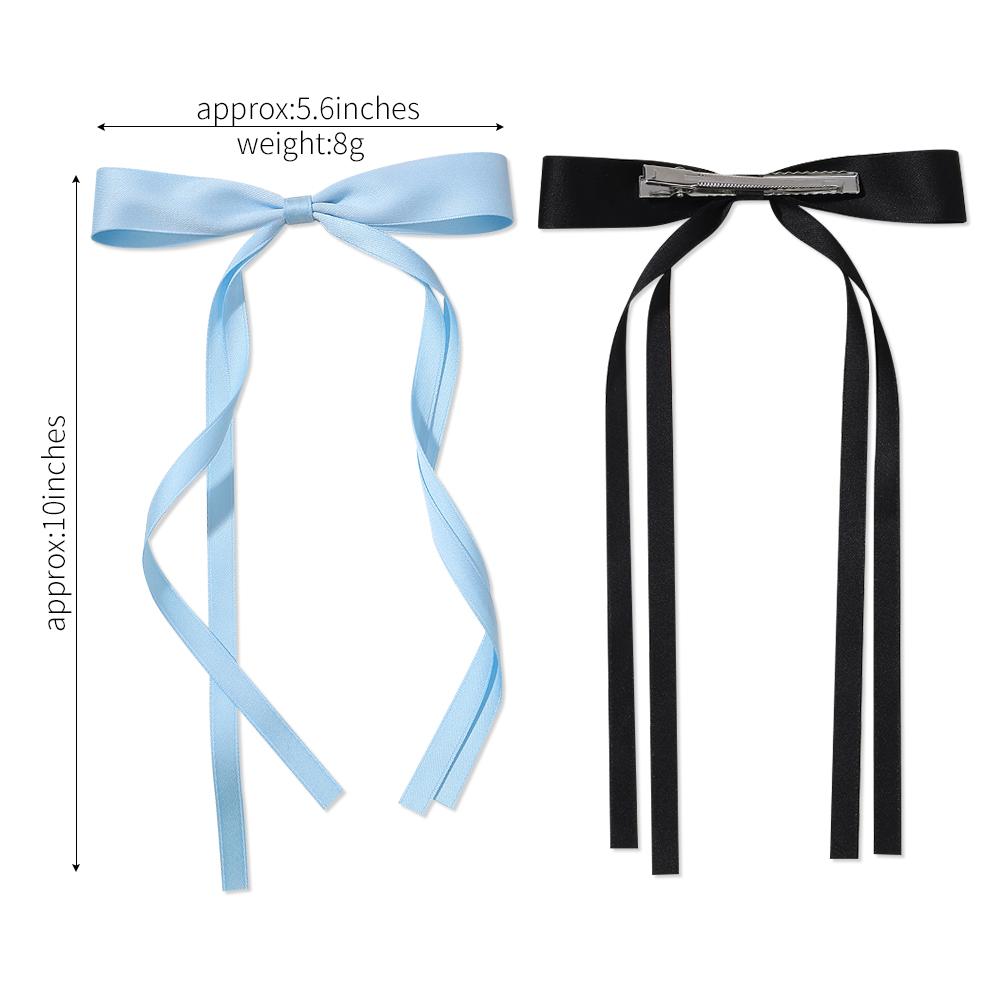 1PCS Candy Ribbon Tassel Bowknot Hair Clips Sweet Women Streamer Hairpin for Women Girls Long Bows Barrettes Accessories