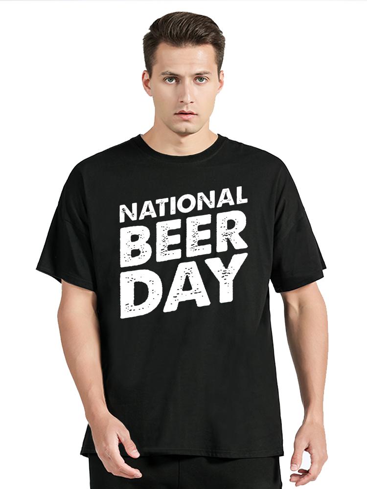 

International Beer DAY Graphic T-Shirt Men s Clothing Oversized Tshirt Drinking Pa-rty Y2k Fashion Clothes Streetwear T Shirt... S разноцветный