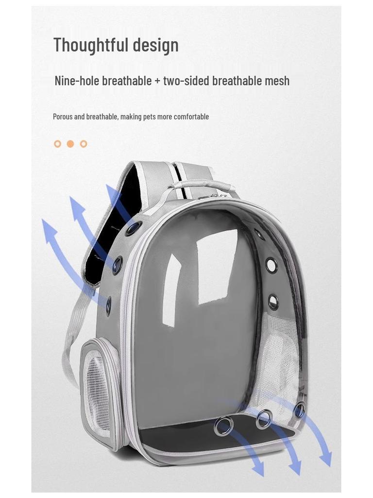 Transparent Space Capsule Pet Backpack for Cats & Small Dogs