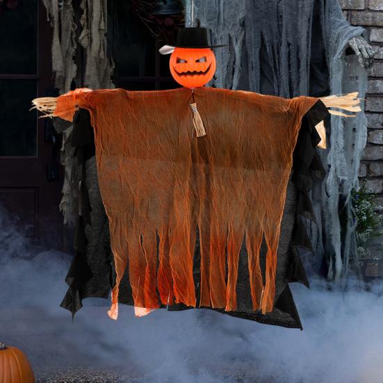Halloween Hanging Ghost Decoration Pumpkin Head Ghost Haunted House Prop Ghost Decoration for Yard Patio Garden Indoor Outdoor Use