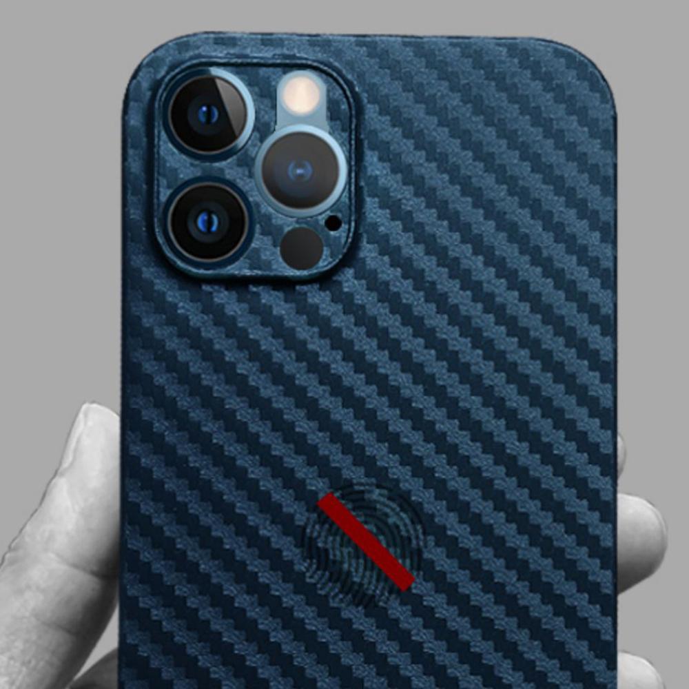 KZDOO For iPhone 16 Pro Compatible with MagSafe Carbon Fiber Texture Ultra Thin PP Phone Cover