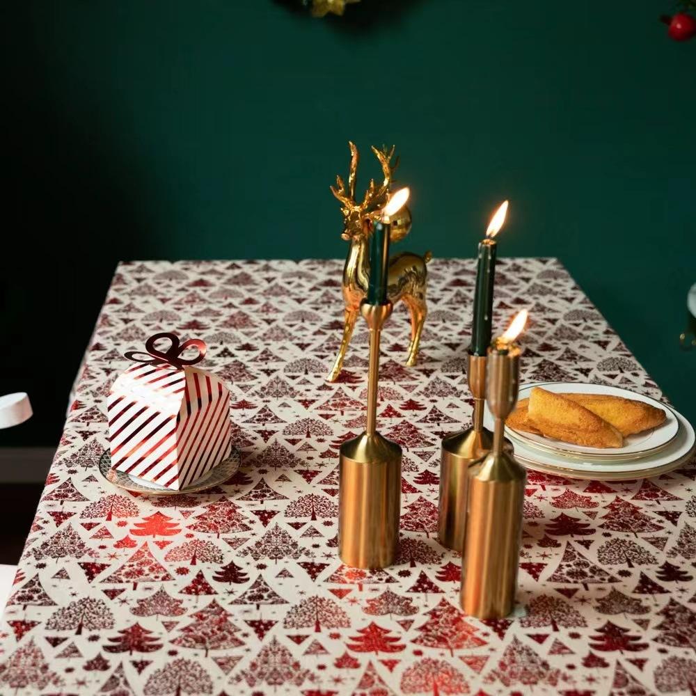 New Year American Cotton and Hemp Dining Table Fabric Art Christmas Home Table Cloth Table Flag Table Mat