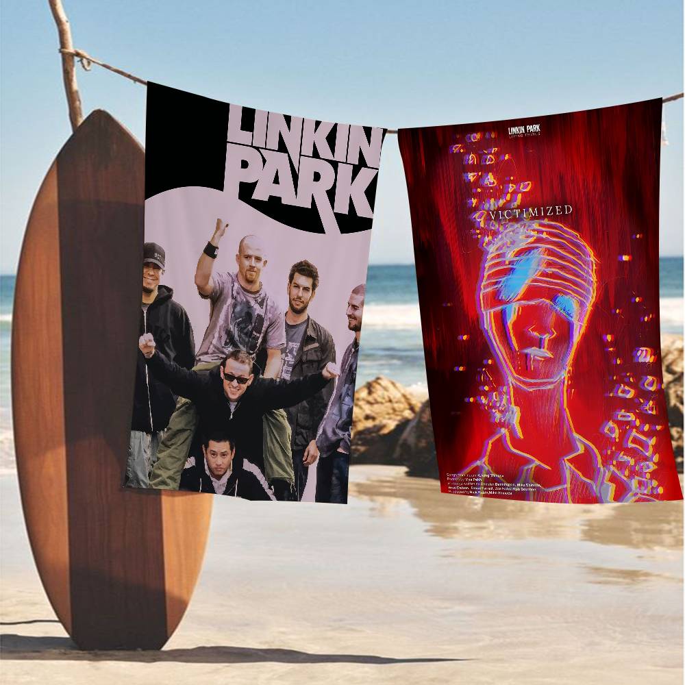 Ka Chen Mutong Girls White Band L-Linkin Cool P-Park Beach Towel Colorful Bath Towels For Microfiber Quick Dry Sand Free Beach Yoga Spa