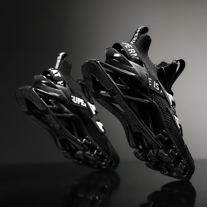 Módní pánské letní síťované běžecké tenisky Pánské síťované prodyšné bílé běžecké vycházkové boty Protiskluzová obuv