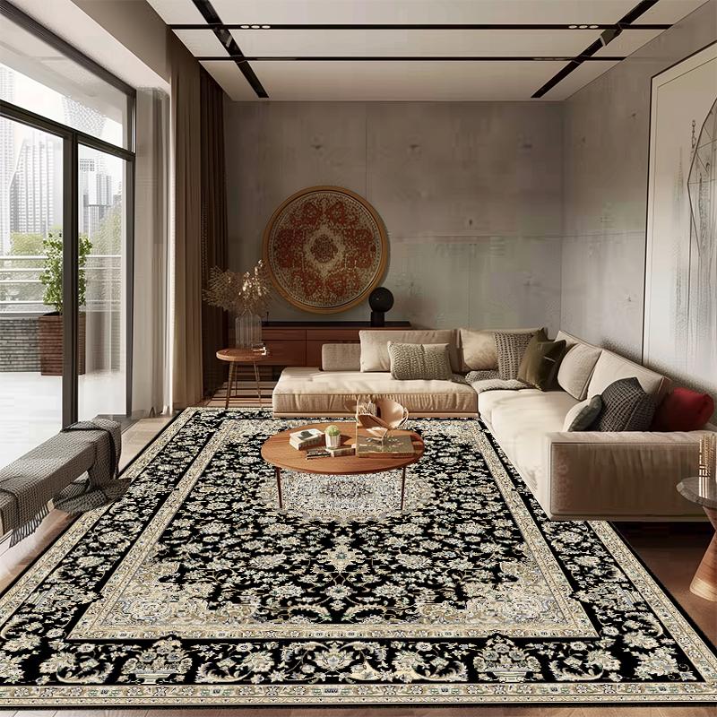 Persian Carpet Large Area Living Room Decoration Home Mat Comfortable Soft Bedroom Bedside Rug Non-slip Washable Lounge Rug