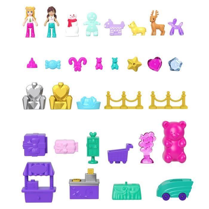 Polly Pocket-Adventskalender-Spielset mit Haus und Möbeln hwp33