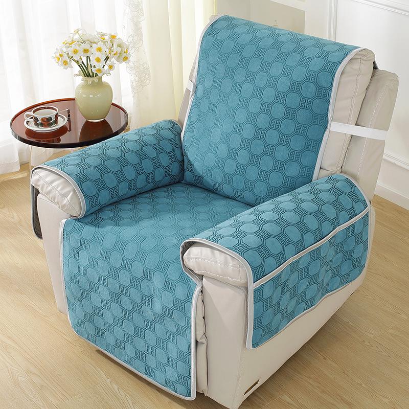 First Class Recliner Sofa Cushion Anti-ski Neal Checkered Single Manicure All-in-one Cover Cloth Cover