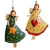 4PCS/Set Vintage Angel Hanging Decor Fantasy Wooden Xmas Tree Hanging Ornament 2025 Navidad Decor for Home 2026 New Year Gift