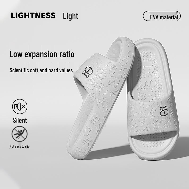 Unisex Summer EVA Deodorant Non-Slip Indoor Bath Slippers with Thick Sole for a Cool, Cushioned Step