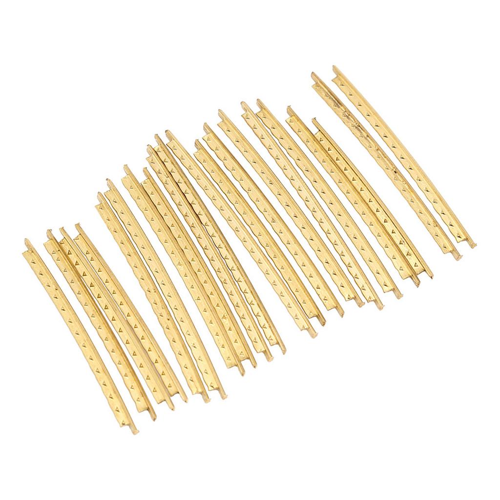 20Pcs Set 2.0mm Brass Guitar Fret Wire Set Replacement Parts for Folk Wooden Guitars