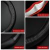 Carbon Fiber Nappa Leather Car Steering Wheel Cover Accessories For Kia K5 Sportage Picanto Xceed Rio Cerato Soul Carens Seltos