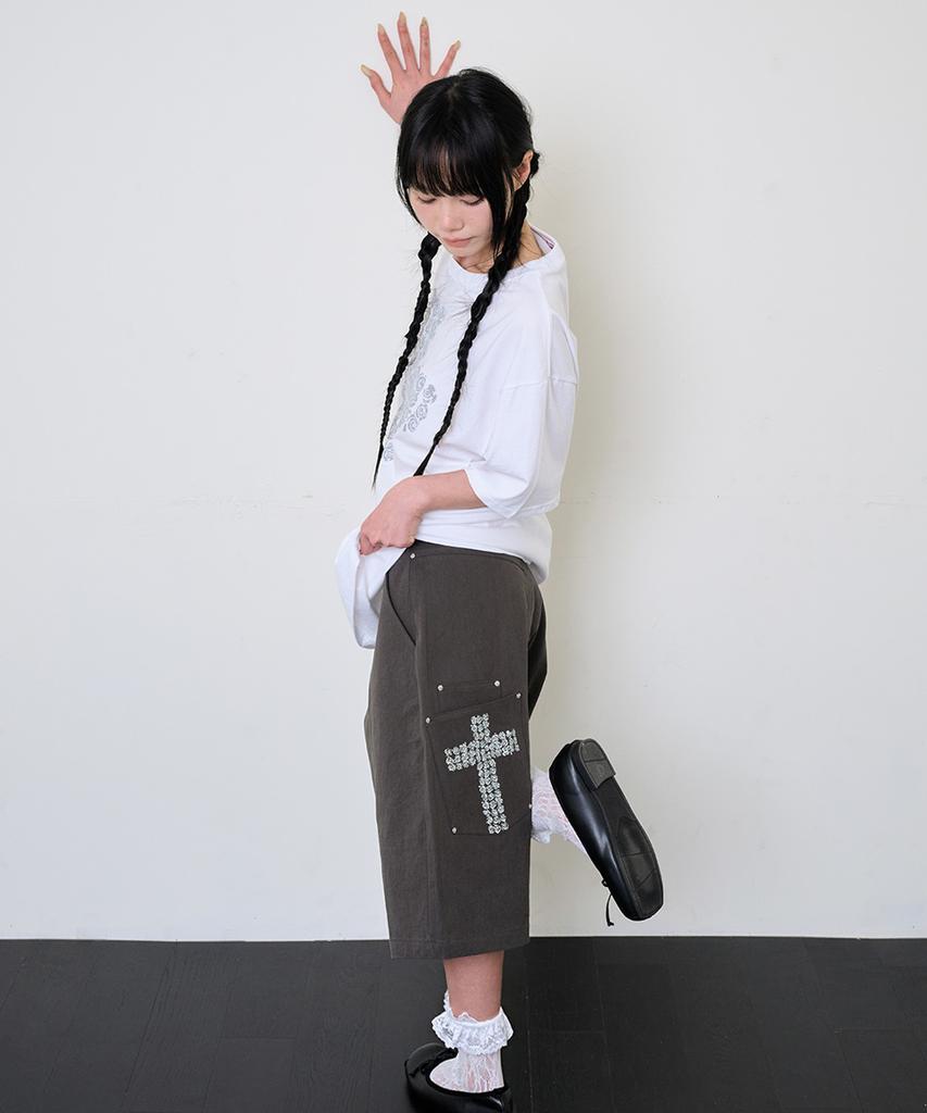 Isjabaibeu Cross Pocket Bermuda Pants - Charcoal