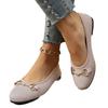 Französische Ballerinas Britischer Stil kleiner duftender Wind flacher Ausschnitt runde Spitze 2025 Frühling und Sommer Oma-Schuhe Einzelne Schuhe Damenschuhe