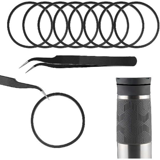 8PCS Compatible with 16oz & 20oz Contigo Coffee Travel Mug Replacement Lids, Rubber Seal Rings Contigo Lids Replacement, Contigo Replacement Parts, чёрный