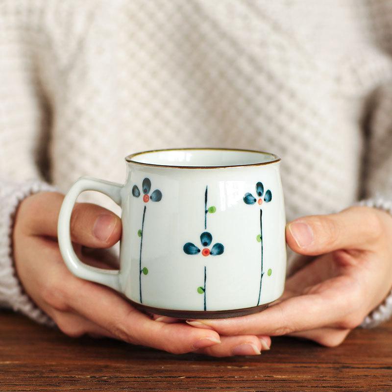 Nishida Mugyu Hand-Painted Ceramic Coffee and Milk Mug