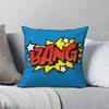 Bang Comic Sound Effects Pillowcase Polyester Linen Velvet Creative Zip Decorative Pillow Case Car Cushion Cover 18"