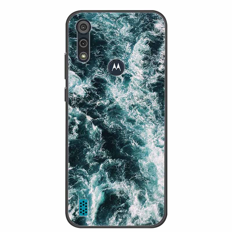 Phone Case for Motorola Moto E6i / E6s 2020 Shockproof Soft Silicone TPU Back Cover for Moto E6s 2020 E 6S 6i Cases Marble Print