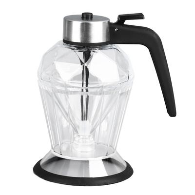 Dispenser Sciroppo di Miele con Supporto Barattolo di Miele Multiuso Contenitore di Miele in Vetro Trasparente con Dosatore