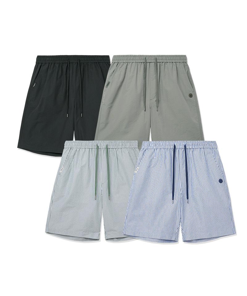 LIFEWORK Coin Wappen Seersucker Shorts