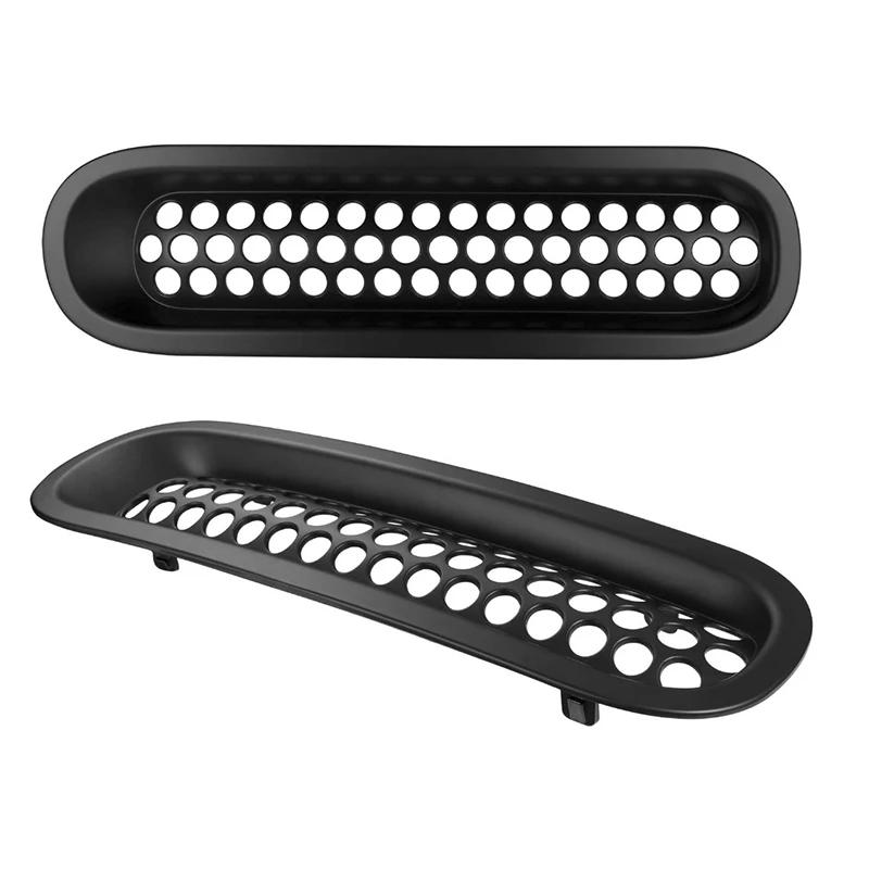7Pcs Matte Gloosy Black Front Grille Mesh Inserts Trim Car Sticker Grille Cover Guard for Jeep Wrangler JK 2007-2017 Car Styling
