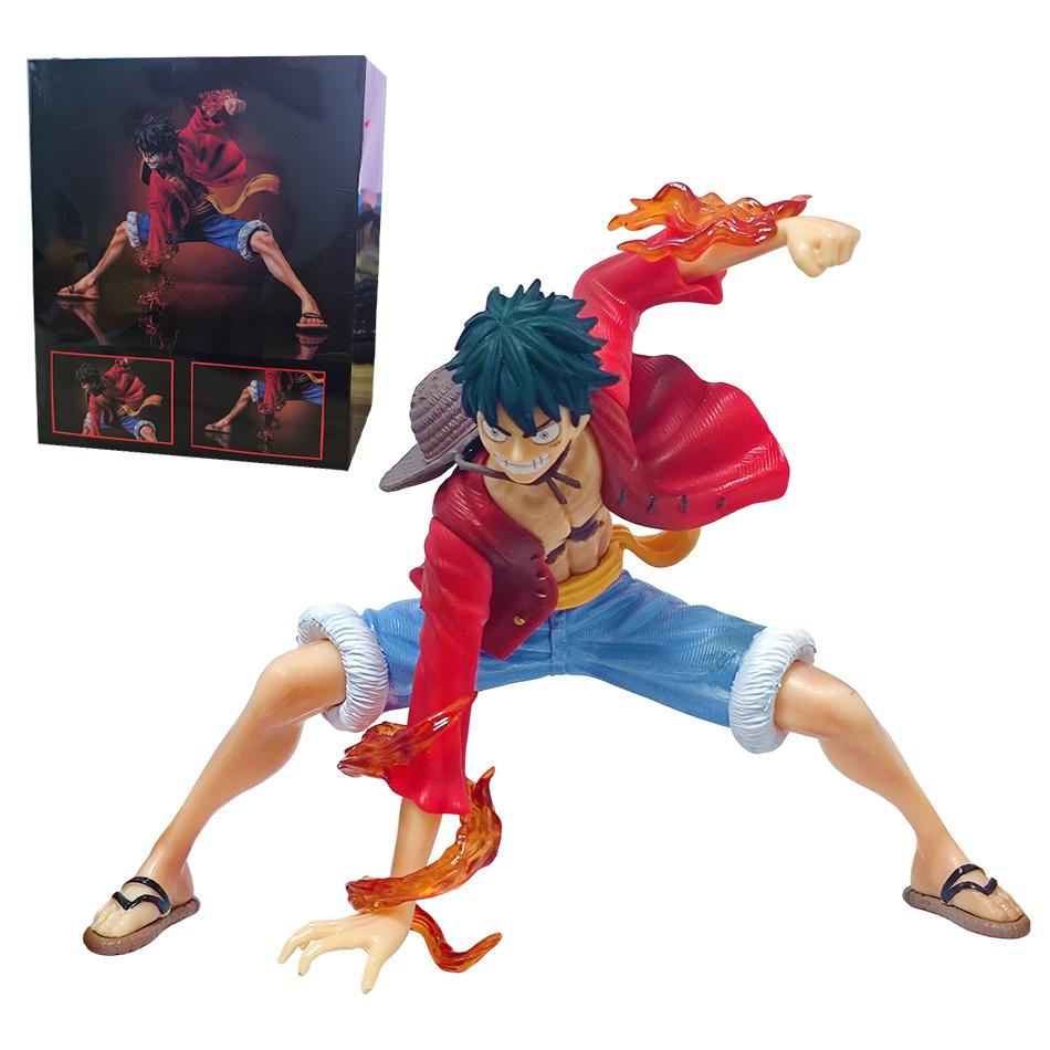 In Stock  One Piece Anime Figure 17cm Squatting Luffy Changing Battle Action Figurine PVC Model Doll Collection Toys Kid Gift Ho
