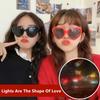 Heart Shaped Love Effects Glasses Watch The Lights Change To Heart Shape At Night Diffraction Glasses Unisex Sunglasses Gift
