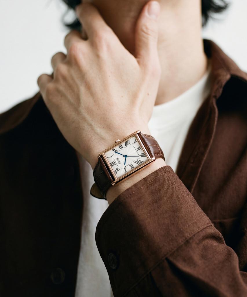 Sialeugo Sg-010L-Rbr Fennel Collection Men'S Leather Wristwatch (Free Gift Included)
