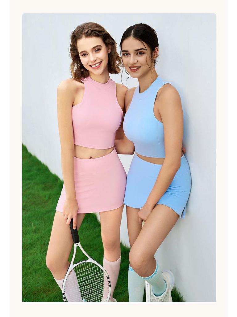Summer Slim-Fit Quick-Dry Tennis and Running Skirt with Built-In Shorts