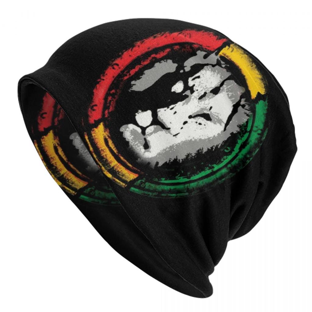 Rainbow Heartbeat Reggae Rasta Colors Beanie Cap Unisex Winter Bonnet  Knit Hats Outdoor Jamaica Jamaican Skullies Beanies Hats
