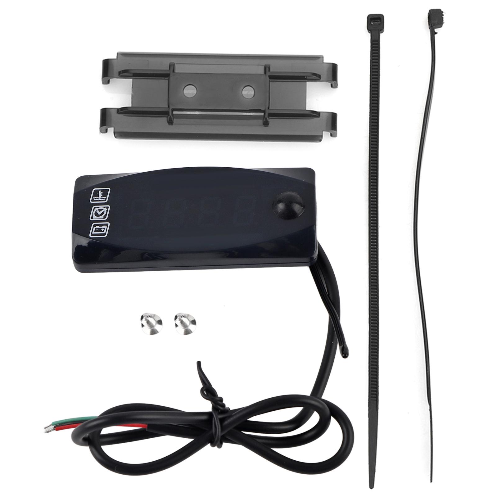 

12 В мотоциклетний інструмент світлодіодний цифровий дисплей електронний годинник термометр вольтметр IP67 водонепроникний