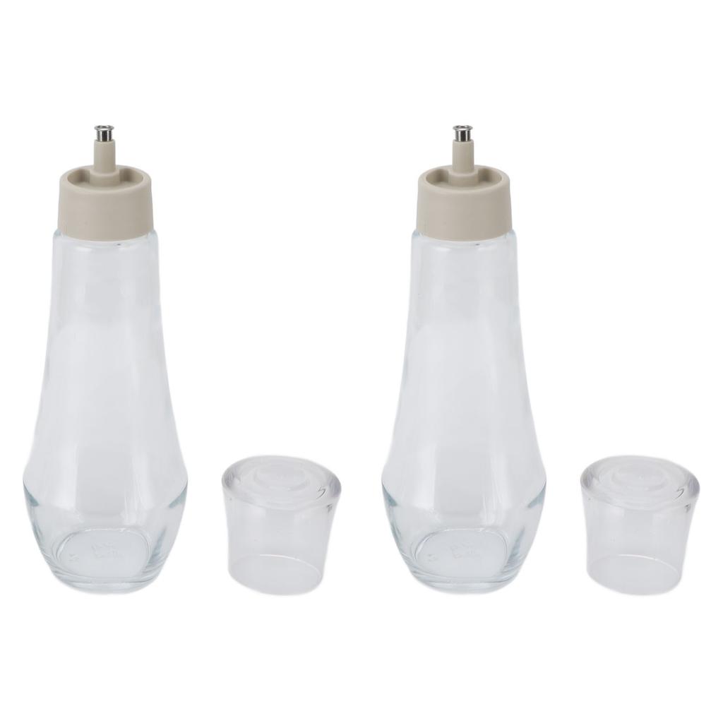 2PCS Mouthwash Dispensers Stainless Steel and Glass Multifunctional Refillable Mouthwash Dispenser