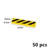 MOC Tile Smooth Printed 1x1 1x4 1x6 2x2 Assemble Particles 2431 3068 Flat Wood Grain Pattern Traffic Warning Bricks Accessories