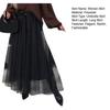 Polyester Mesh Skirt Women's Tulle Skirts High Waist Midi Black Flowy Flattering Design Party Dress Long Tutu for Wedding Cocktail Prom Trendy Women