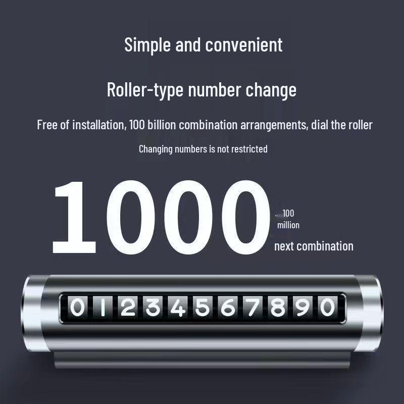 Indicator Metalic Portabil de Parcare cu Afișaj Număr de Telefon pentru Utilizare Vehicul