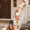 Fall Decorative Vine with Artificial Flower and Realistic Leaves for Harvest Festival Backdrops Mantels and Tabletop