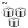 1/3/5PCS Stainless Steel Steamed Egg Bowl Ramen Rice Fruit Salad Stew Bowls With Lids Soup Cup Food Container Kitchen Tableware&