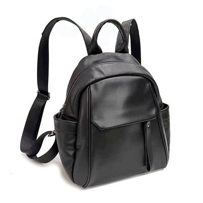 High-End Cowhide Backpack Full Leather Women'S Backpack Fashionable Versatile Soft Black Cowhide Women'S Bag