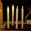 LED Christmas Candle Light with Vertical Stripes for Wedding, Party, and Birthday Decorations