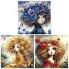 Little Girl Partial DIY Irregular Drill Gem Art Diamond Painting Kits Diamond Dots Paintings Picture Arts Craft 30x30CM