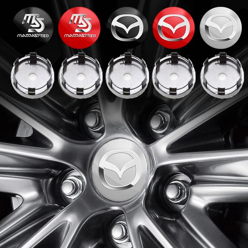 4pcs 60mm Auto Wheel Center Hub Tyre Vehicles Caps Cover Rim Sticker Badge For Mazda 3 6 Atenza Axela Demio CX3 CX5 MP MS RX8 MS GH5