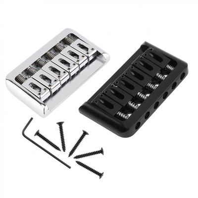 1 Stücke 6 String 75mm Zink-legierung Edgefold Kinder Elektrische Gitarre Saitenhalter Brücke Sattel