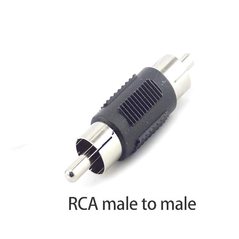 4 Pcs/lot Dual RCA Male To Male RCA Coupler Connector Adapter AV Cable Plug CCTV Connector Video Audio